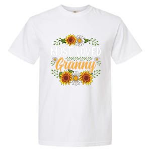 Most Loved Granny Sunflower Cute Mothers Day Funny Gift Garment-Dyed Heavyweight T-Shirt