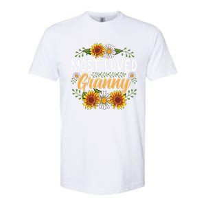 Most Loved Granny Sunflower Cute Mothers Day Funny Gift Softstyle CVC T-Shirt