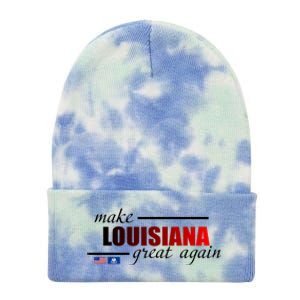 Make Louisiana Great Again Tie Dye 12in Knit Beanie