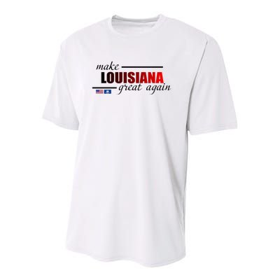 Make Louisiana Great Again Youth Performance Sprint T-Shirt