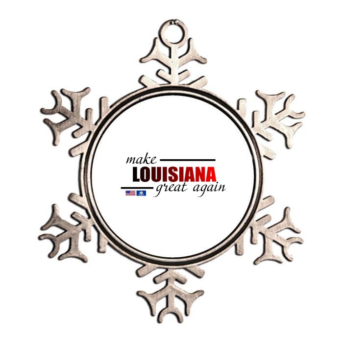 Make Louisiana Great Again Metallic Star Ornament