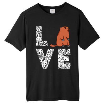 Marmot Love Groundhog Woodchuck Rodent Animal Tall Fusion ChromaSoft Performance T-Shirt