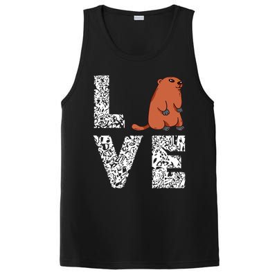 Marmot Love Groundhog Woodchuck Rodent Animal PosiCharge Competitor Tank