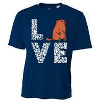 Marmot Love Groundhog Woodchuck Rodent Animal Cooling Performance Crew T-Shirt