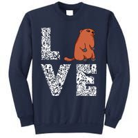 Marmot Love Groundhog Woodchuck Rodent Animal Sweatshirt