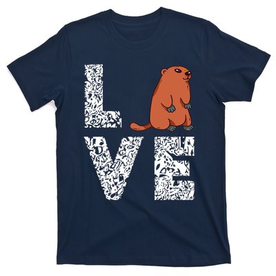 Marmot Love Groundhog Woodchuck Rodent Animal T-Shirt