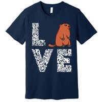 Marmot Love Groundhog Woodchuck Rodent Animal Premium T-Shirt