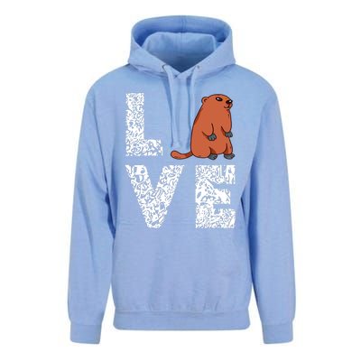 Marmot Love Groundhog Woodchuck Rodent Animal Unisex Surf Hoodie