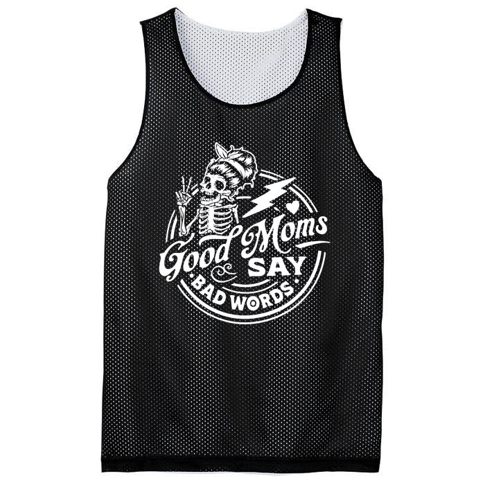 Mom Life Good Moms Say Bad Words Mesh Reversible Basketball Jersey Tank