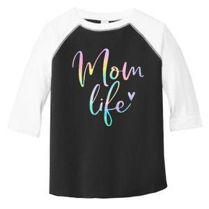 Mom Life Gifts For Mom Life Heart Mama Tie Dye Toddler Fine Jersey T-Shirt