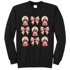 Make Love Great Again Trump Is My Valentine Coquette Bow Sweatshirt