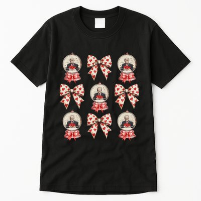 Make Love Great Again Trump Is My Valentine Coquette Bow Tall T-Shirt