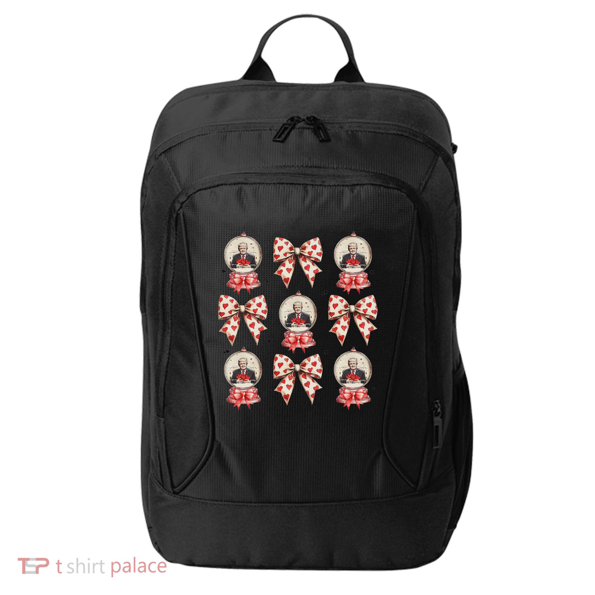 Make Love Great Again Trump Is My Valentine Coquette Bow City Backpack