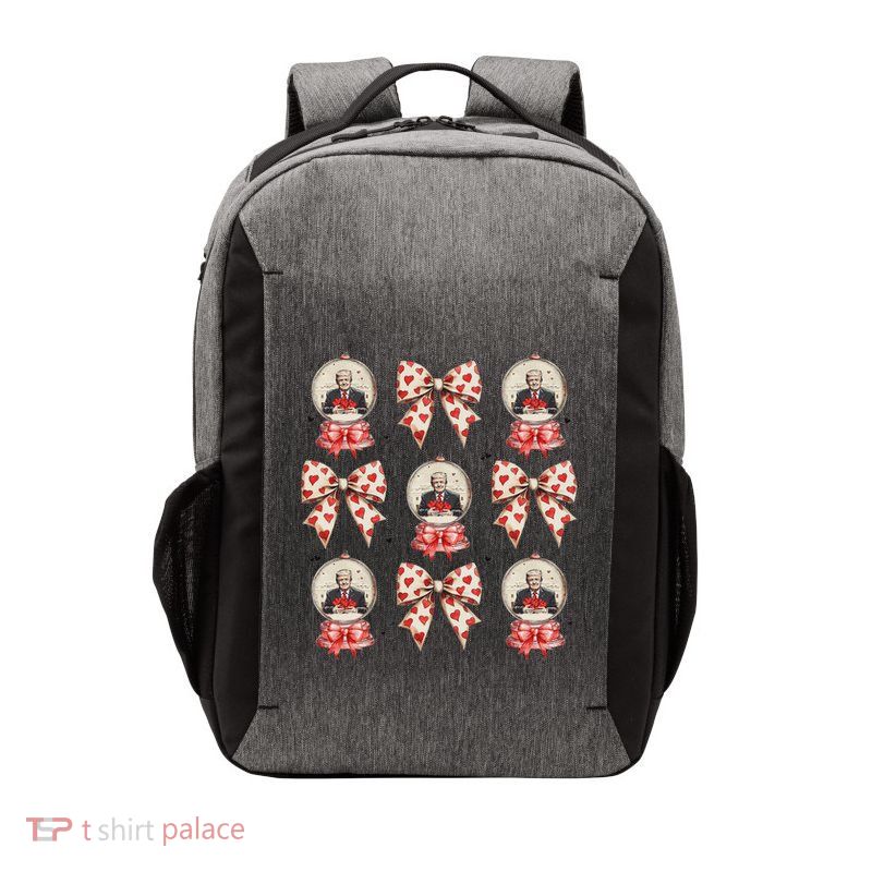 Make Love Great Again Trump Is My Valentine Coquette Bow Vector Backpack