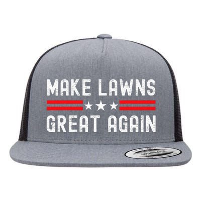 Make Lawns Great Again Lawn Mower Dad Gardener Flat Bill Trucker Hat