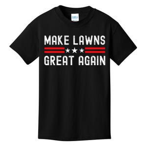 Make Lawns Great Again Lawn Mower Dad Gardener Kids T-Shirt