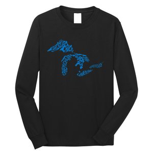 Michigan Love Great Lakes Long Sleeve Shirt