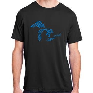 Michigan Love Great Lakes Adult ChromaSoft Performance T-Shirt