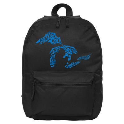 Michigan Love Great Lakes 16 in Basic Backpack