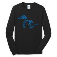 Michigan Love Great Lakes Tall Long Sleeve T-Shirt