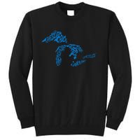 Michigan Love Great Lakes Tall Sweatshirt