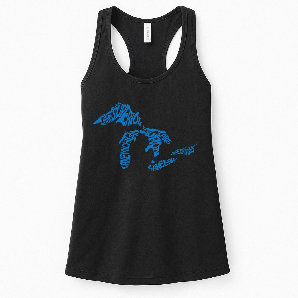 Michigan Love Great Lakes Womens Tank Top