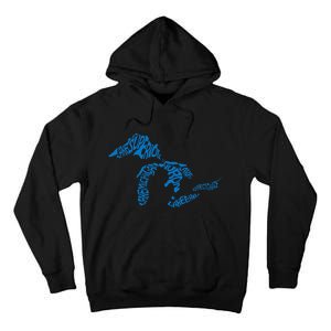 Michigan Love Great Lakes Tall Hoodie