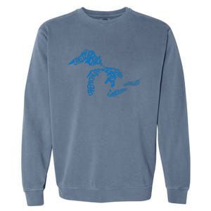 Michigan Love Great Lakes Garment-Dyed Sweatshirt