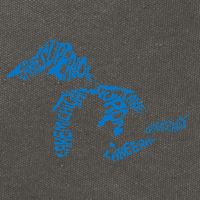 Michigan Love Great Lakes Cotton Canvas Backpack