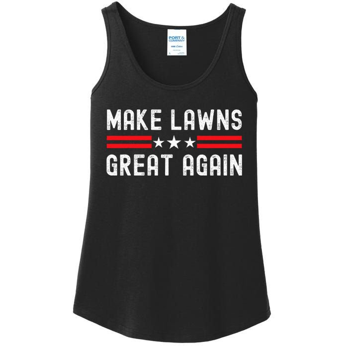 Make Lawns Great Again Funny Lawn Mower Dad Gardener Ladies Essential Tank