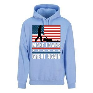 Make Lawns Great Again Funny Lawn Mower Patriotic Usa Flag Gift Unisex Surf Hoodie