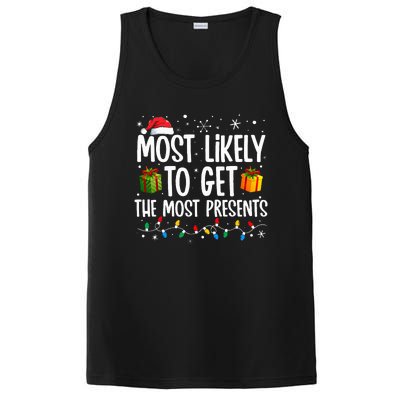 Most Likely Get Most Presents Funny Family Christmas PosiCharge Competitor Tank