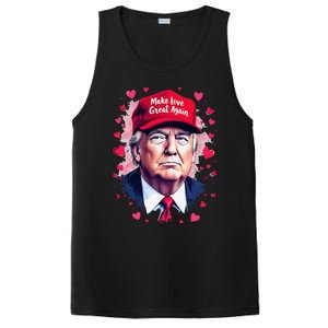 Make Love Great Again Funny Trump ValentineS Day 2025 PosiCharge Competitor Tank