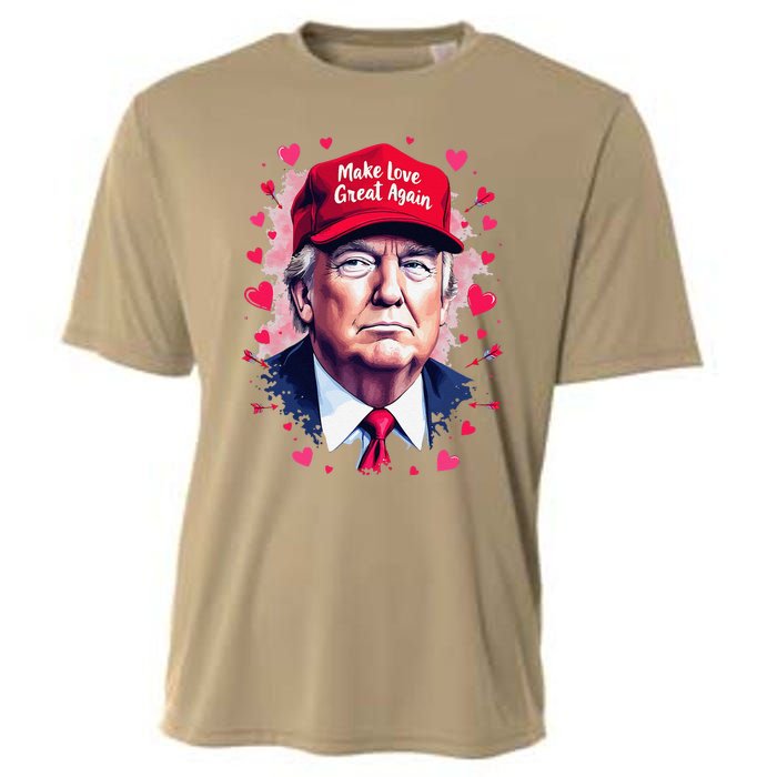 Make Love Great Again Funny Trump ValentineS Day 2025 Cooling Performance Crew T-Shirt