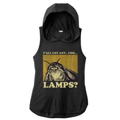 Moth Lamps Glow Insect Butterfly Ladies PosiCharge Tri-Blend Wicking Draft Hoodie Tank