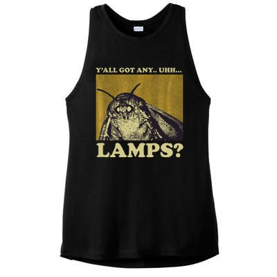 Moth Lamps Glow Insect Butterfly Ladies PosiCharge Tri-Blend Wicking Tank