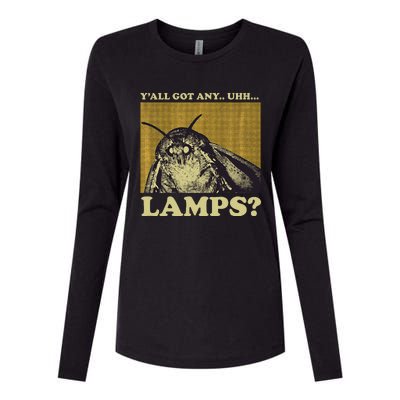 Moth Lamps Glow Insect Butterfly Womens Cotton Relaxed Long Sleeve T-Shirt