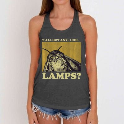 Moth Lamps Glow Insect Butterfly Women's Knotted Racerback Tank