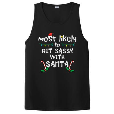 Most Likely Get Sassy With Santa Christmas Xmas Family Match PosiCharge Competitor Tank