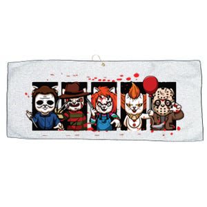 My Little Horror Crew Halloween Horror Movie Cats Large Microfiber Waffle Golf Towel