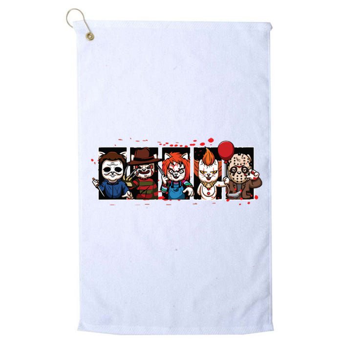 My Little Horror Crew Halloween Horror Movie Cats Platinum Collection Golf Towel