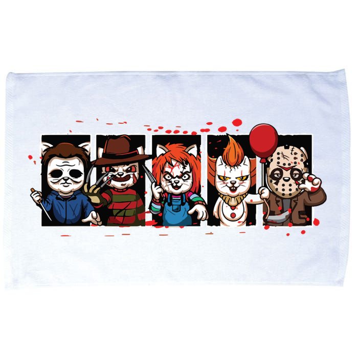 My Little Horror Crew Halloween Horror Movie Cats Microfiber Hand Towel