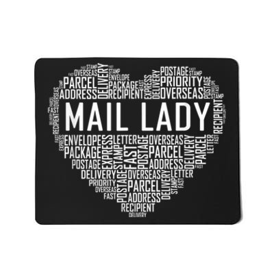 Mail Lady Heart Postal Office Worker Woman Mousepad