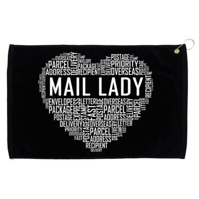 Mail Lady Heart Postal Office Worker Woman Grommeted Golf Towel