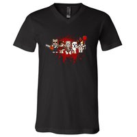 My Little Horror Crew Halloween Calico Cat V-Neck T-Shirt