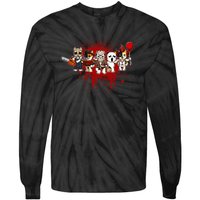 My Little Horror Crew Halloween Calico Cat Tie-Dye Long Sleeve Shirt