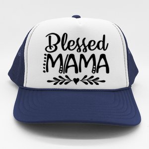 Mom Life Heart Graphic Blessed Mama Meaningful Gift Trucker Hat