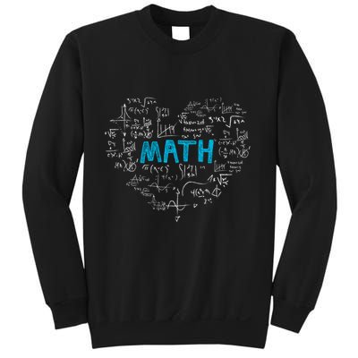 Math Lover Heart Mathematics Geek Gift Teacher Sweatshirt
