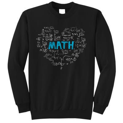 Math Lover Heart Mathematics Geek Gift Teacher Sweatshirt