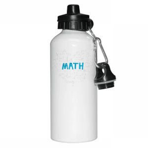 Math Lover Heart Mathematics Geek Gift Teacher Aluminum Water Bottle